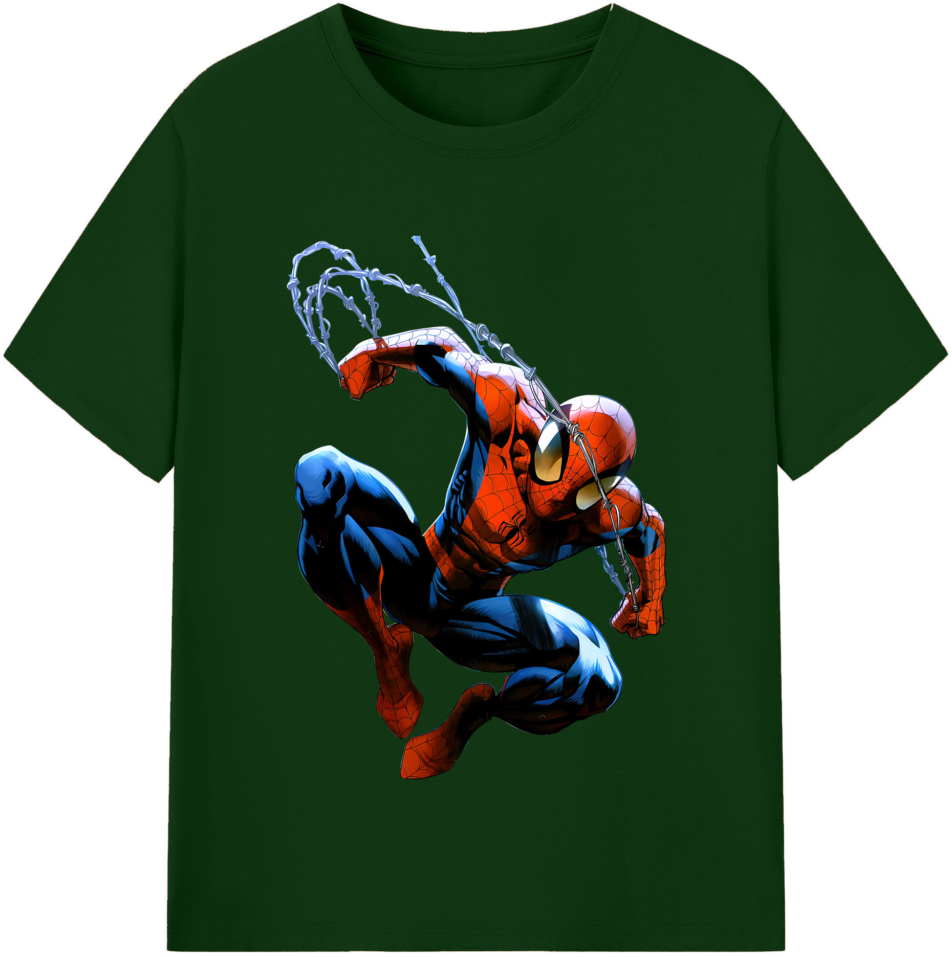 （画像用） Spider Man スパイダーマン 綿100％半袖Tシャツ（フロントプリント）